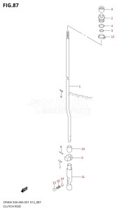 DF40A From 04004F-210001 (E34-Italy)  2012 drawing CLUTCH ROD (DF40A E01)