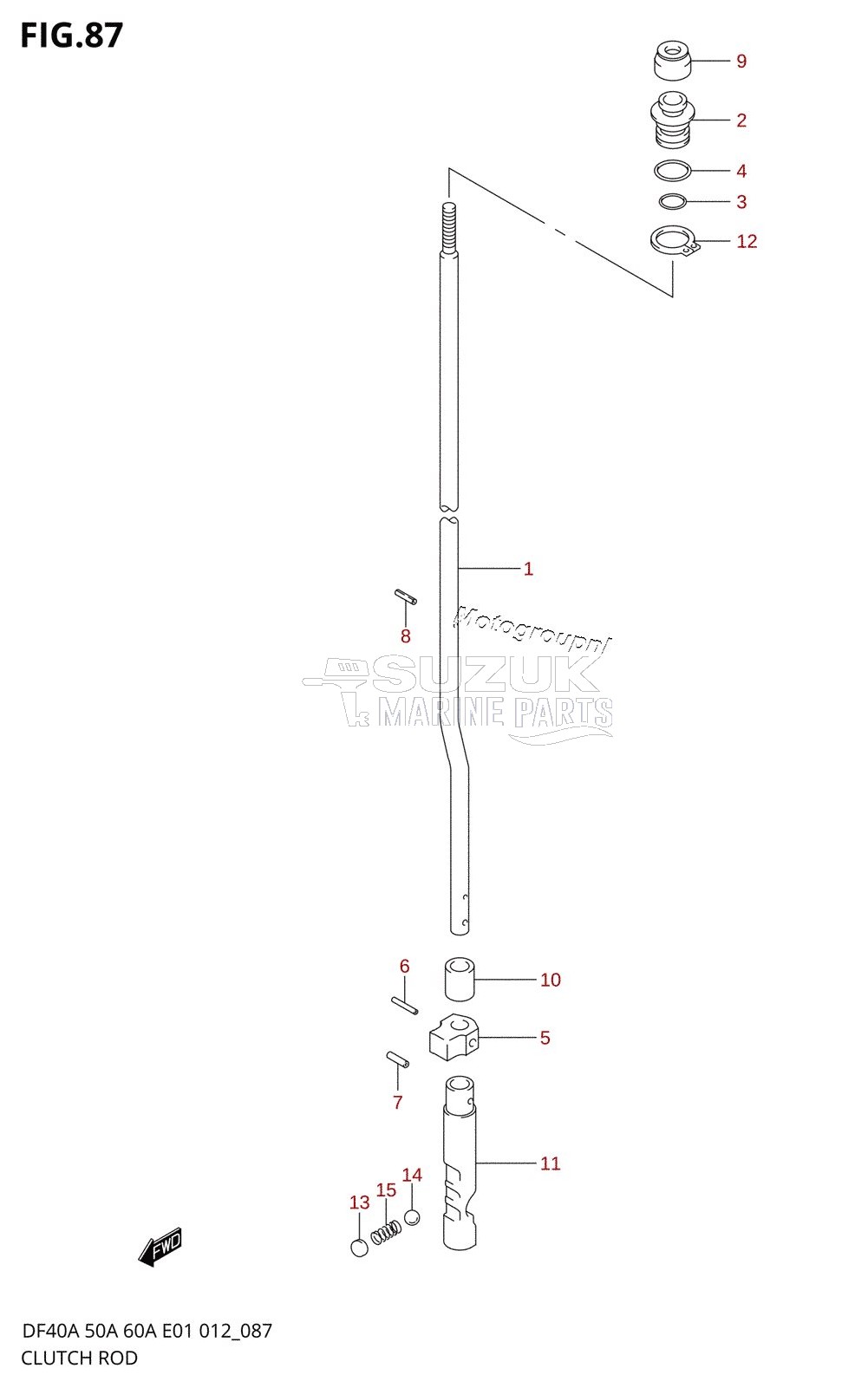 CLUTCH ROD (DF40A E01)