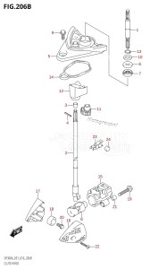 DF250A From 25003P-610001 (E01 E40)  2016 drawing CLUTCH ROD