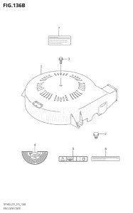 10003F-510001 (2005) 100hp E01-Gen. Export 1 (DF100AT) DF100A drawing RING GEAR COVER (DF115AT:E01)