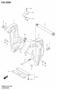 DF250A From 30002P-040001 (E03)  2020 drawing CLAMP BRACKET (L-TRANSOM)