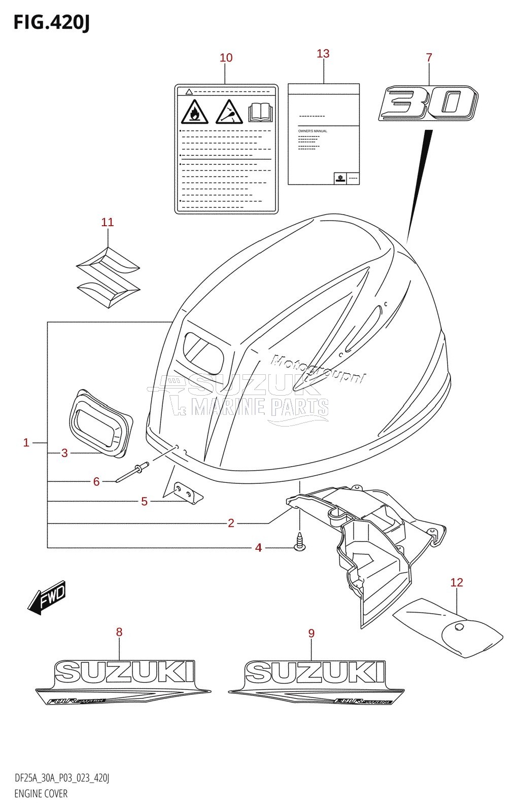 ENGINE COVER ((022,023):(DF30AT,DF30ATH))