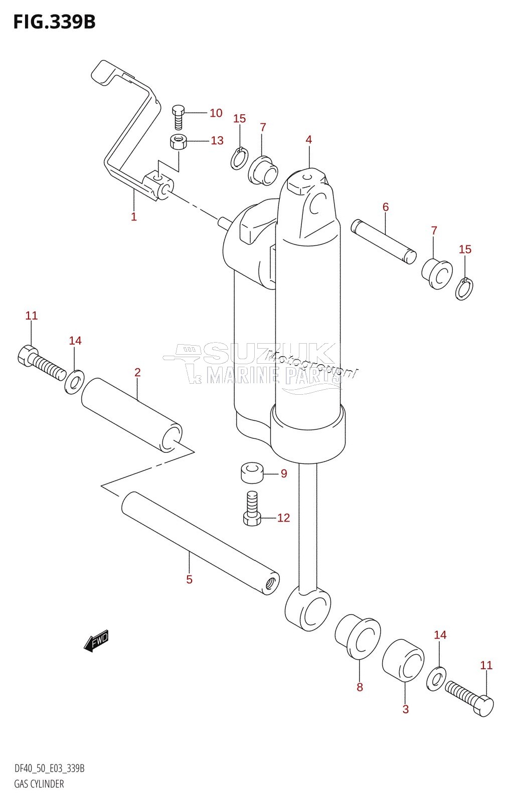 GAS CYLINDER ((DF40QH,DF50QH):(K1,K2))