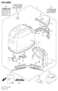 DF175Z From 17502Z-510001 (E03)  2015 drawing ENGINE COVER (DF175T:E03)