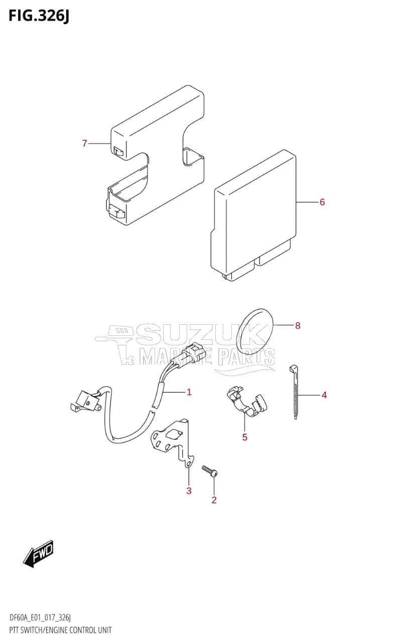 PTT SWITCH / ENGINE CONTROL UNIT (DF60AQH:E01)