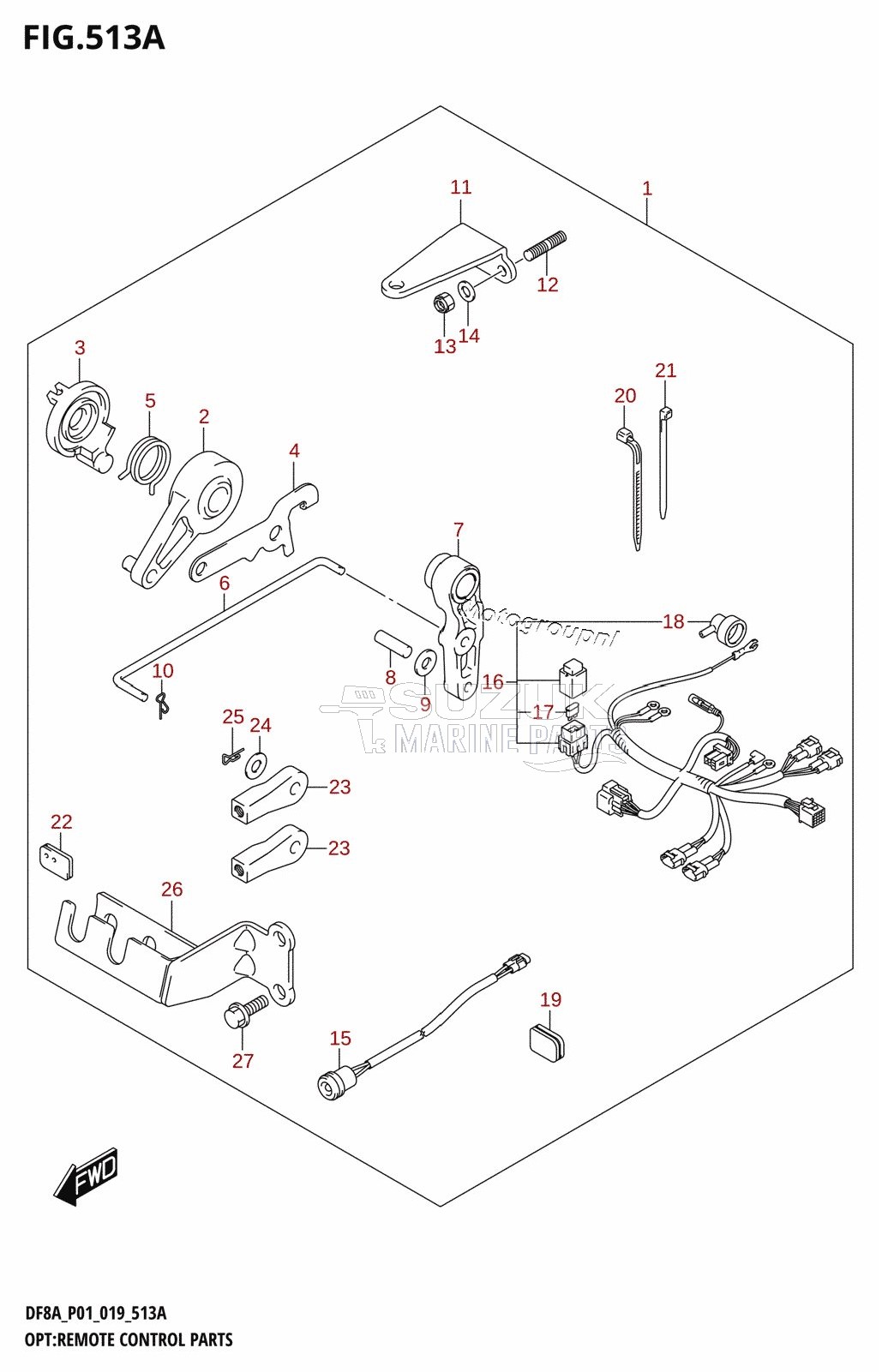 OPT:REMOTE CONTROL PARTS (DF8A,DF9.9A)