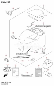 DF60A From 06002F-510001 (E01 E40)  2015 drawing ENGINE COVER (DF50ATH:E01)