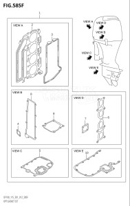 11502Z-210001 (2012) 115hp E01 E40-Gen. Export 1 - Costa Rica (DF115Z) DF115Z drawing OPT:GASKET SET (DF115Z:E40)