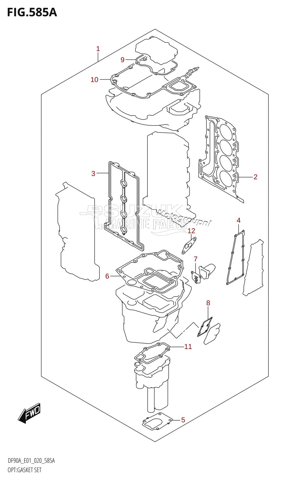 OPT:GASKET SET (DF70A,DF70ATH,DF80A,DF90A,DF90ATH)