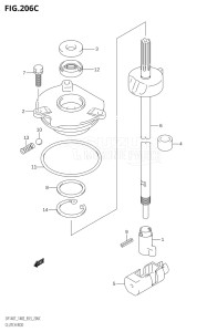 14001Z-421001 (2004) 140hp E03-USA (DF140ZK4) DF140Z drawing CLUTCH ROD (DF140Z:(K2,K3,K4,K5,K6))