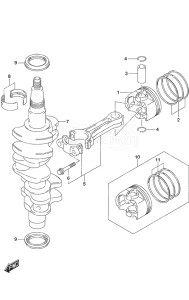 Outboard DF 25A drawing Crankshaft