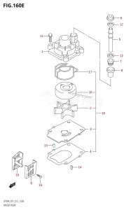 DF80A From 08002F-210001 (E01 E40)  2012 drawing WATER PUMP (DF80A:E01)