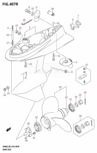 DF40A From 04003F-410001 (E01)  2014 drawing GEAR CASE (DF60AVT:E01)