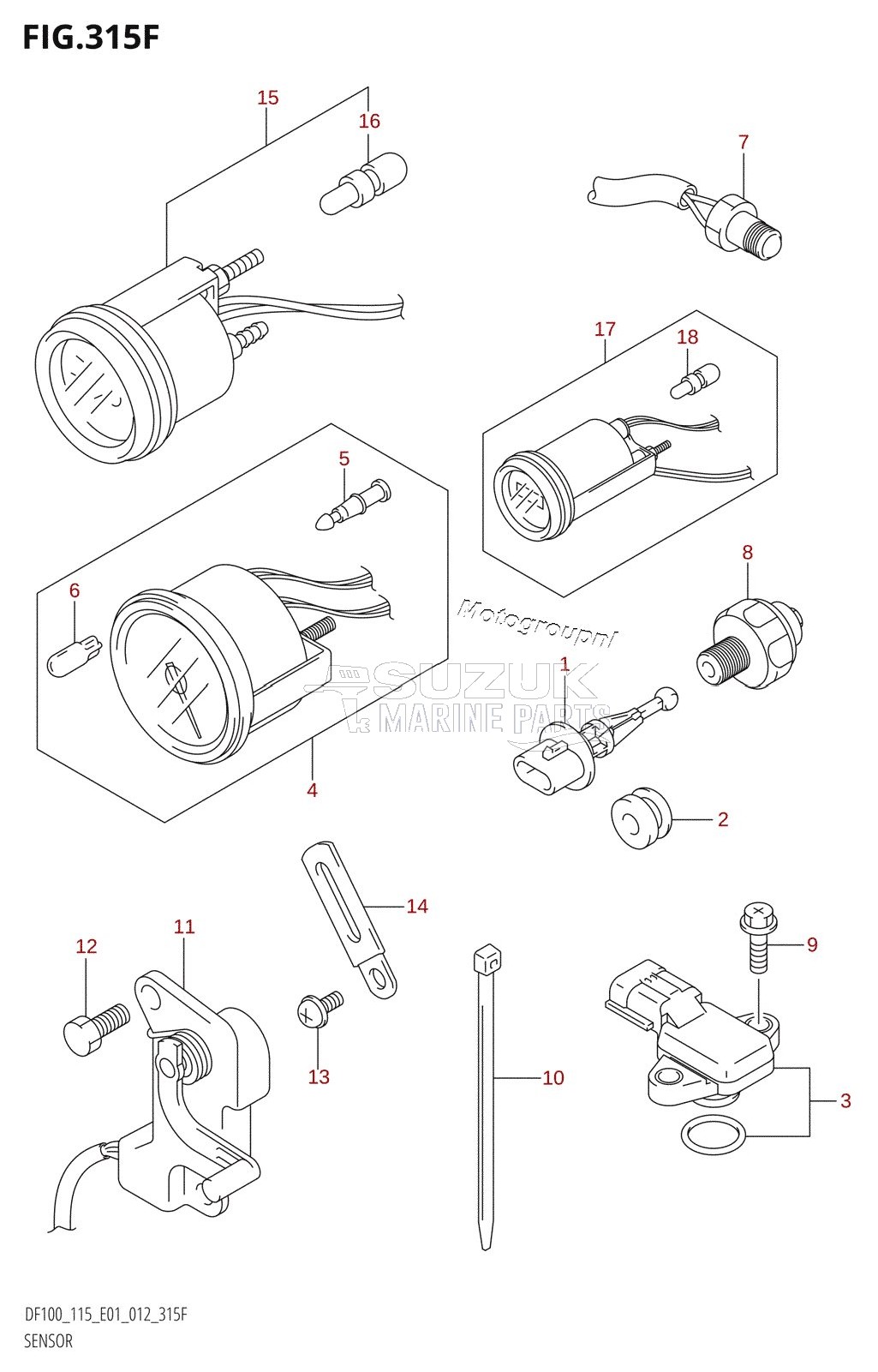 SENSOR (DF115Z:E40)