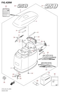 DF200Z From 20002Z-610001 (E03)  2016 drawing ENGINE COVER (DF250Z:E03)