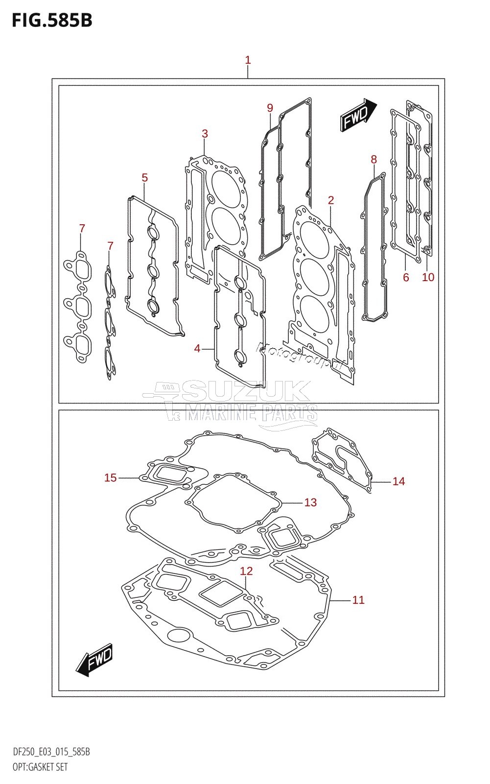 OPT:GASKET SET (DF200Z:E03)