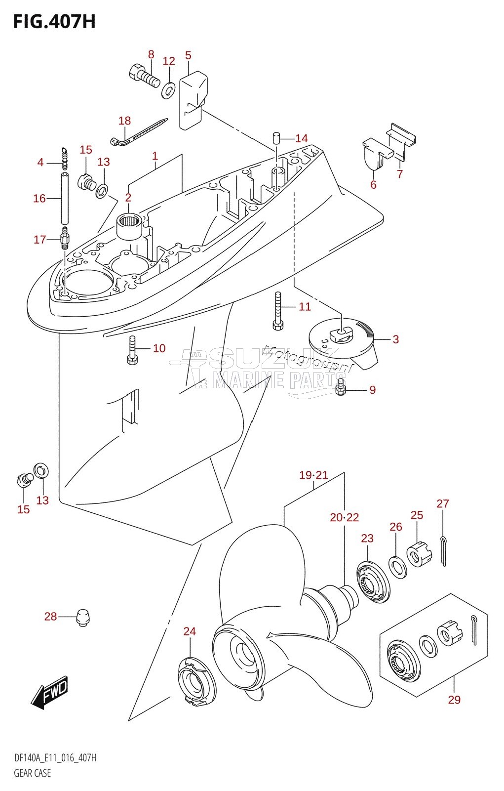 GEAR CASE (DF140AZ:E11)