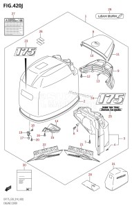 DF175TG From 17502F-410001 (E03)  2014 drawing ENGINE COVER (DF175T:E03)