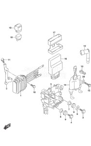 Outboard DF 9.9B drawing Rectifier/Ignition Coil Non-Remote Control