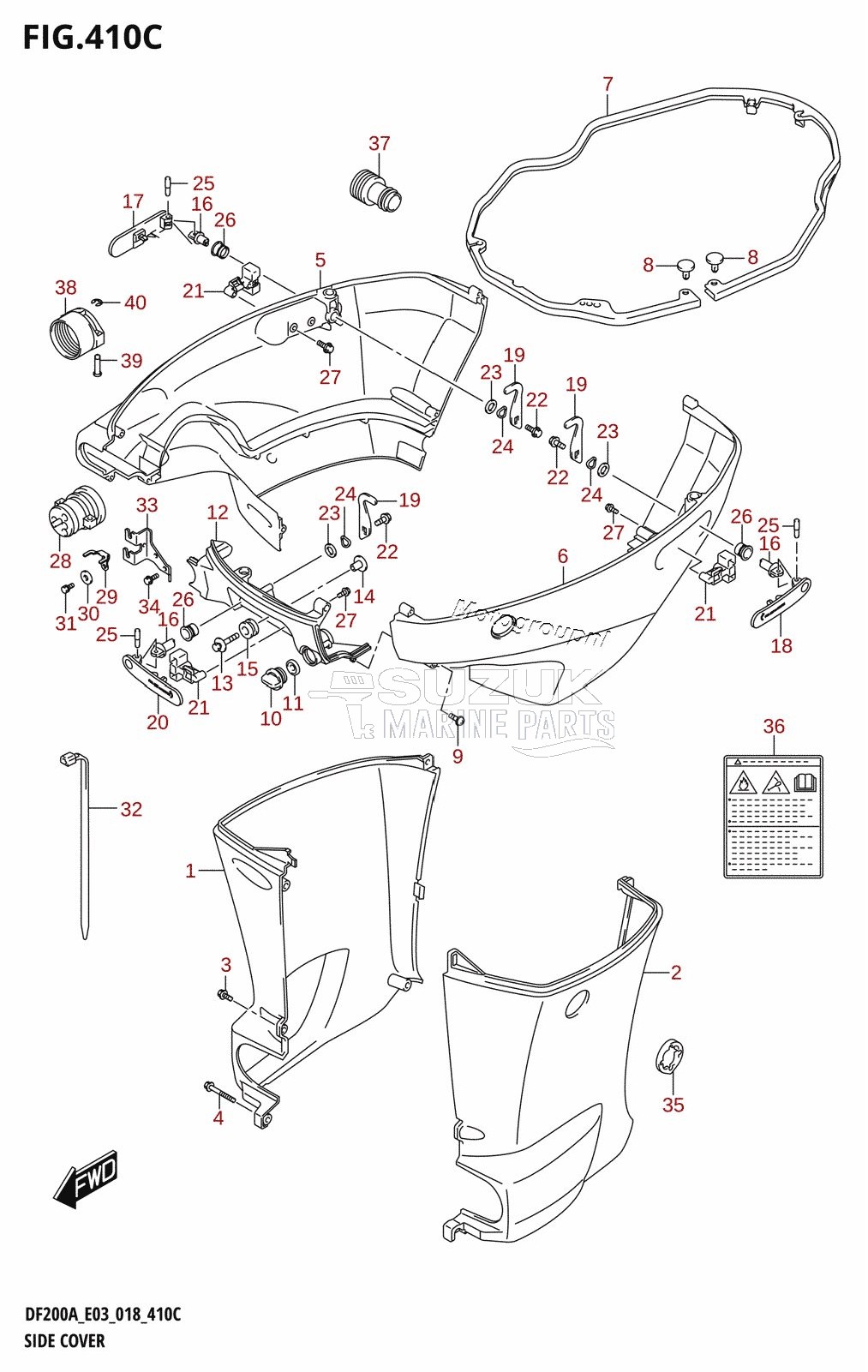 SIDE COVER (DF200AST)