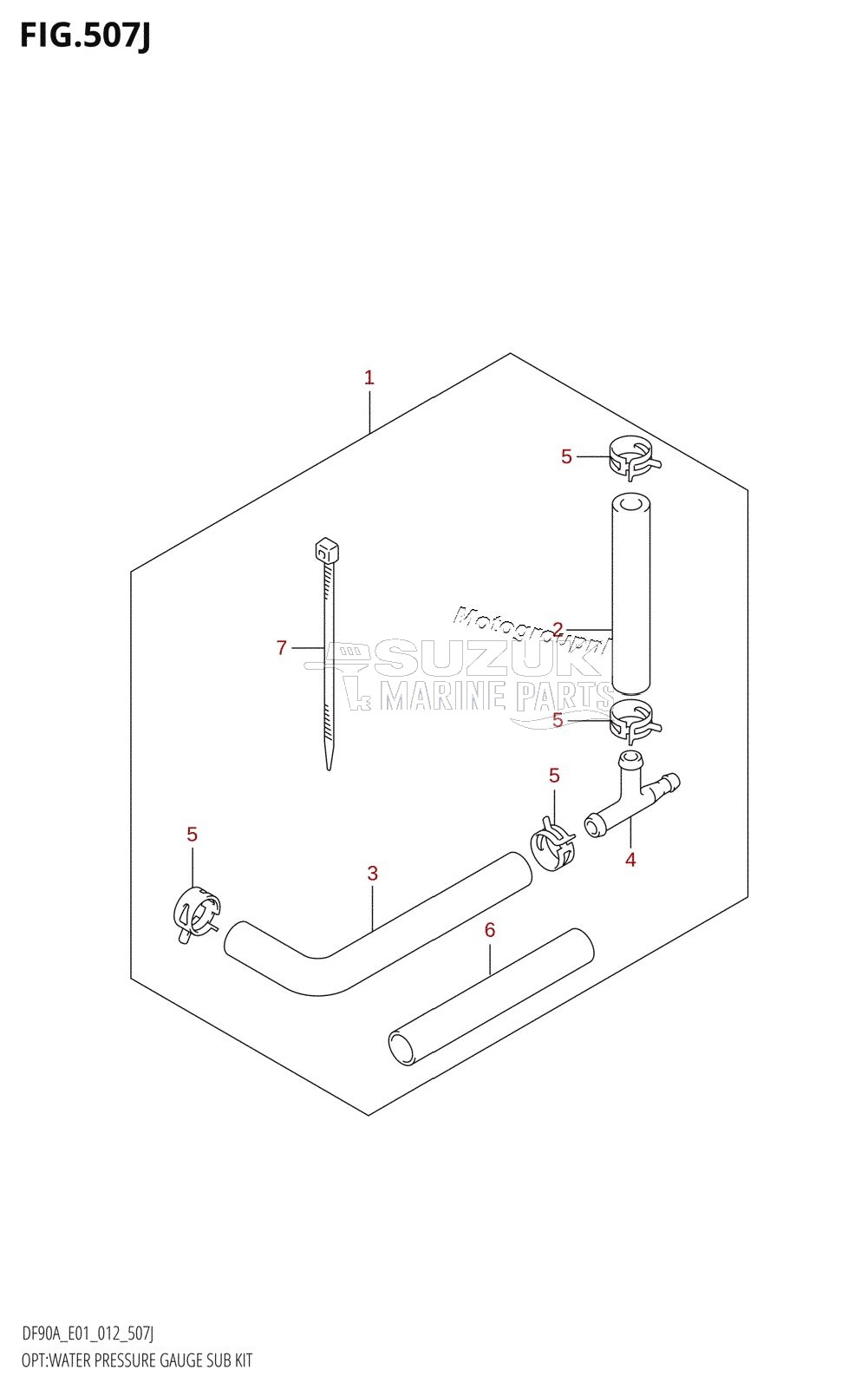 OPT:WATER PRESSURE GAUGE SUB KIT (DF90ATH:E01)