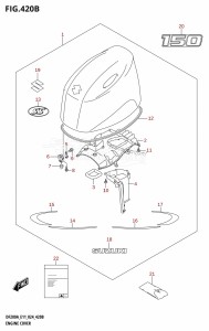 DF200AT From 20003F-440001 (E03 E11 E40)  2024 drawing ENGINE COVER (DF150AS)