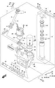 Outboard DF 225 drawing Trim Cylinder