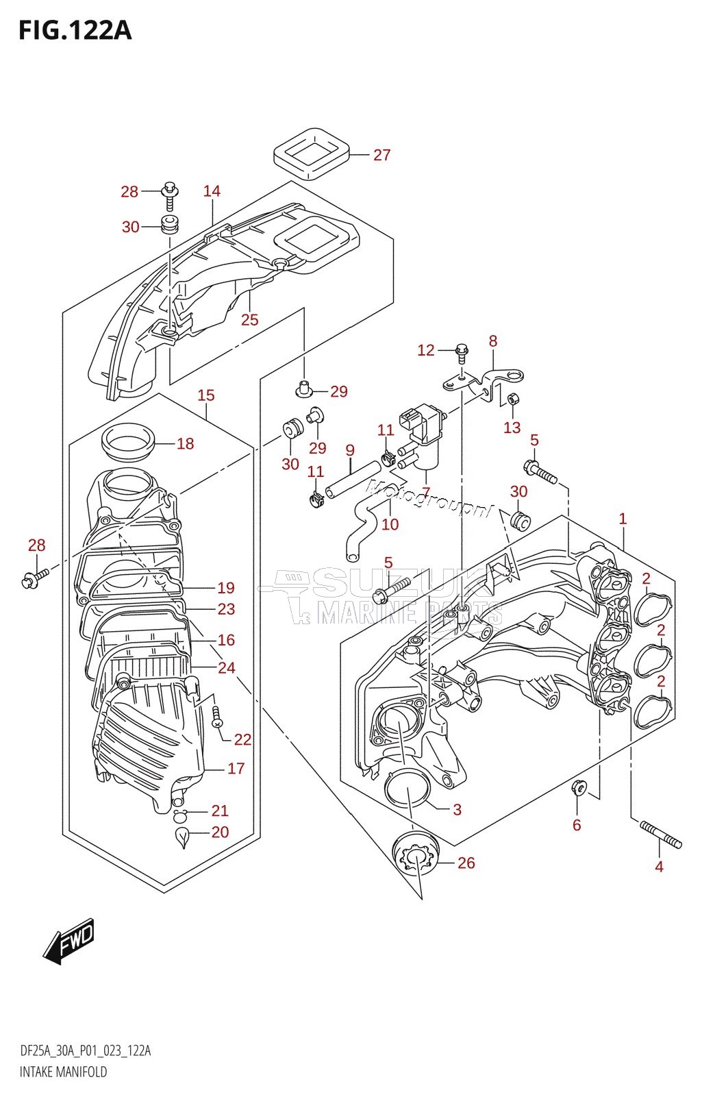 INTAKE MANIFOLD (020:(DF25A,DF25AT,DF25ATH))