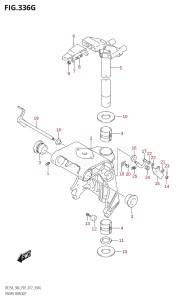 02504F-710001 (2017) 25hp P01-Gen. Export 1 (DF25A  DF25AR  DF25AT  DF25ATH) DF25A drawing SWIVEL BRACKET (DF30AT:P01)