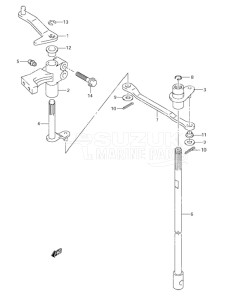 Outboard DF 90 drawing Clutch Shaft (S/N 372297 to 680685)