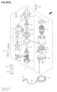 DF200Z From 20002Z-310001 (E01 E40)  2013 drawing STARTING MOTOR