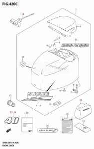 DF40A From 04003F-410001 (E01)  2014 drawing ENGINE COVER (DF40ATH:E01)