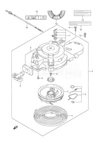 DF 9.9 drawing Recoil Starter