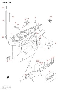 DF250 From 25003F-310001 (E01 E40)  2013 drawing GEAR CASE (DF200T:E40)