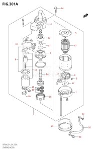 07003F-410001 (2014) 70hp E01 E40-Gen. Export 1 - Costa Rica (DF70A  DF70ATH) DF70A drawing STARTING MOTOR