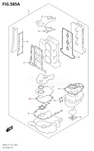 05003F-340001 (2023) 50hp E01-Gen. Export 1 (DF50AT  DF50ATH) DF50A drawing OPT:GASKET SET