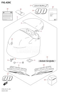 09003F-510001 (2005) 90hp E03-USA (DF90A) DF90A drawing ENGINE COVER (DF90A:E03)