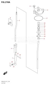 06003F-710001 (2017) 60hp E03-USA (DF60AVT) DF60A drawing SHIFT ROD (DF50AVT:E03)