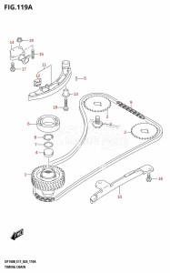 DF140BT From 14005F-440001 (E11 - E40)  2024 drawing TIMING CHAIN