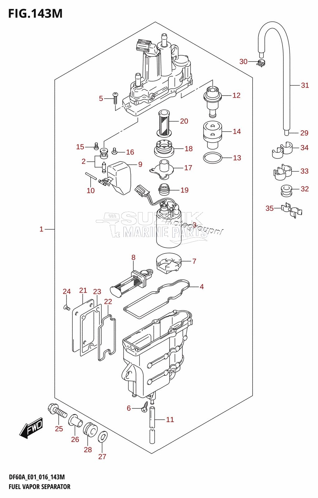 FUEL VAPOR SEPARATOR (DF60ATH:E40)