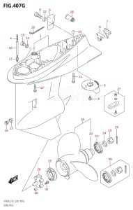 04003F-040001 (2020) 40hp E01-Gen. Export 1 (DF40A  DF40AQH  DF40ATH) DF40A drawing GEAR CASE (DF50AVTH:E01)