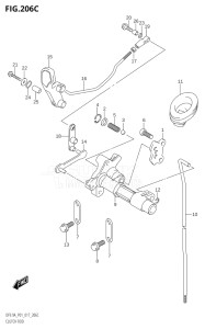 00801F-710001 (2017) 8hp P01-Gen. Export 1 (DF8A  DF8AR) DF8A drawing CLUTCH ROD (DF9.9A:P01)