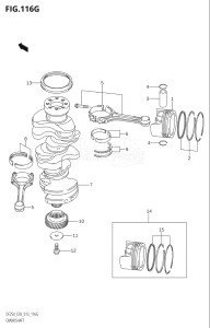 25003F-310001 (2013) 250hp E03-USA (DF250T) DF250 drawing CRANKSHAFT (DF250ST:E03)