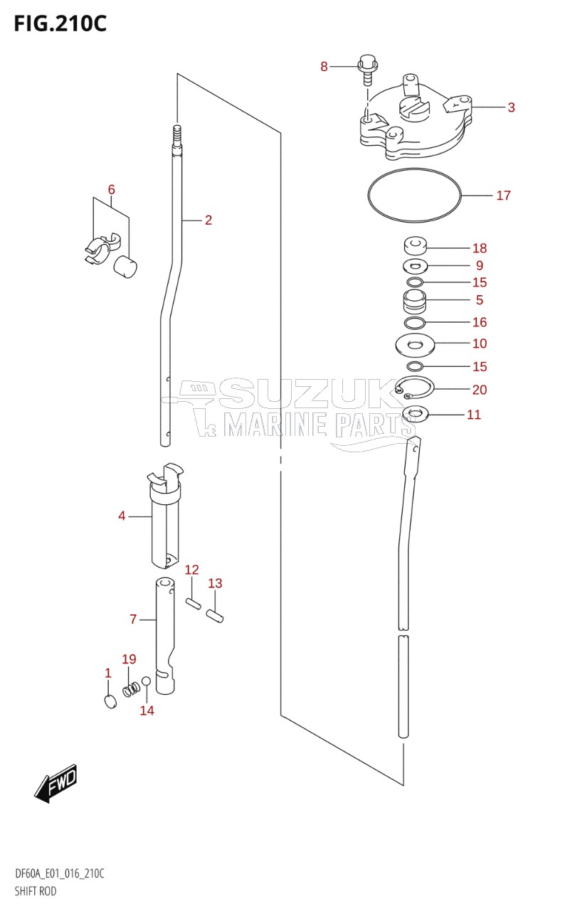 SHIFT ROD (DF60AVT:E01)