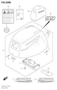 00994F-910001 (2019) 9.9hp P01-Gen. Export 1 (DF9.9A  DF9.9AR) DF9.9A drawing ENGINE COVER (DF9.9A,DF9.9AR)