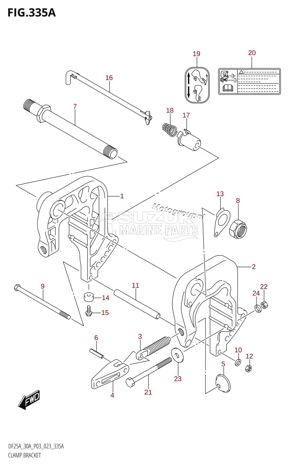 CLAMP BRACKET (DF25A)