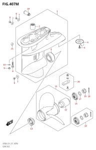 05004F-710001 (2017) 50hp E01-Gen. Export 1 (DF50AVT  DF50AVTH) DF50A drawing GEAR CASE (DF60ATH:E40)