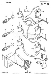 DT75 From 07501-301001 till 302337 ()  1978 drawing IGNITION