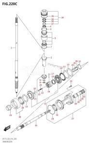 DF175Z From 17502Z-610001 (E03)  2016 drawing TRANSMISSION (DF150Z:E03)