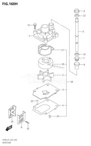 DF75A From 07501F-340001 (E03)  2023 drawing WATER PUMP ((DF90A,DF90ATH,DF90AWQH):E40)